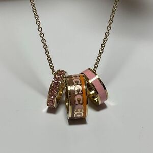 Coach Elegant Gold and Pink Necklace